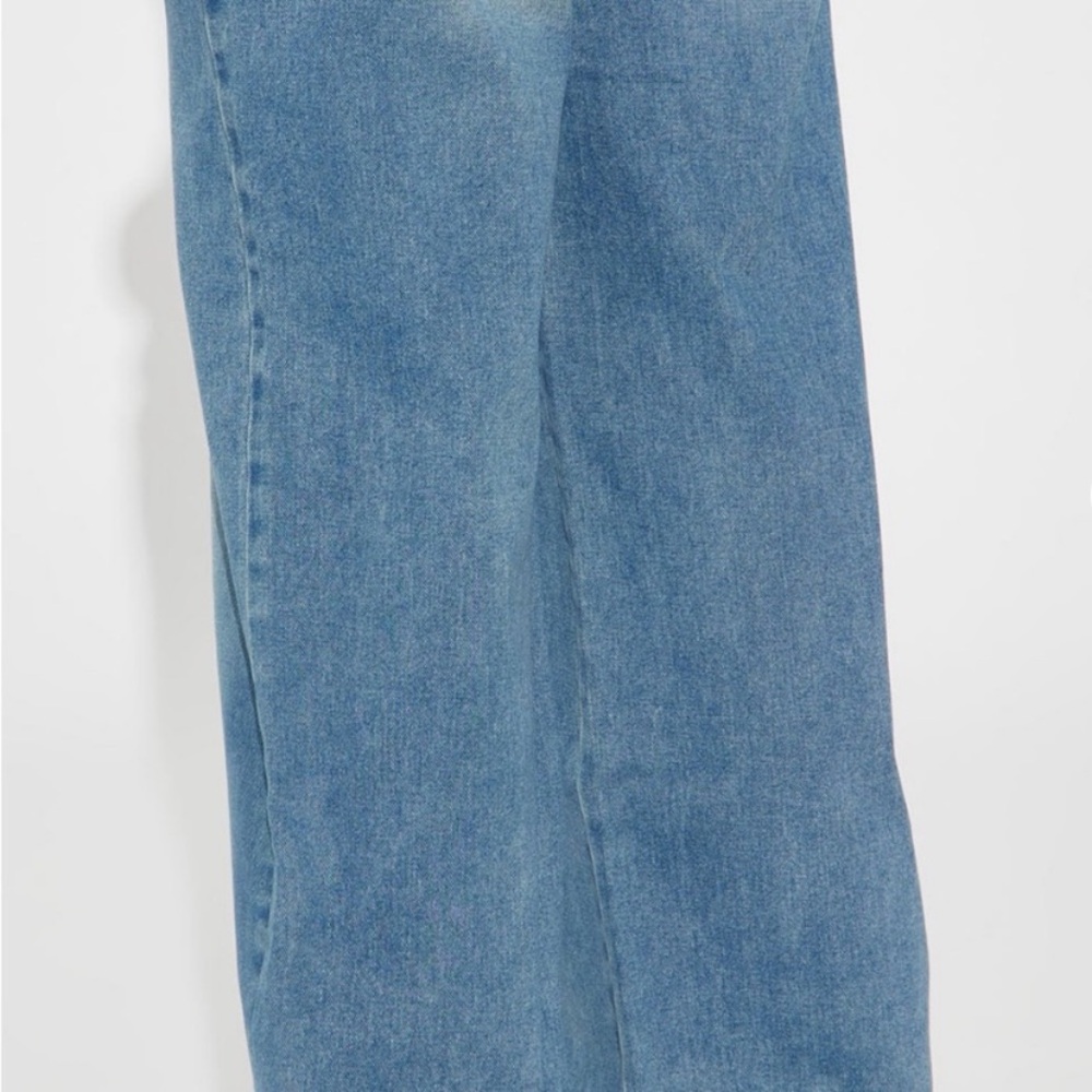 Von Dutch Blue Flare Wide Leg Jeans with Graphic Design - Picture 4 of 4